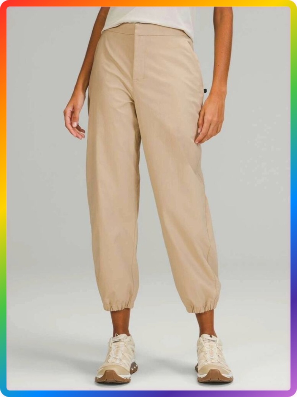 Lululemon Lab High-Rise Woven Jogger SIZE 10 Trench Brown Water Repellent